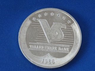 1986 Valley State Bank Silver Round.  999 B1658 photo