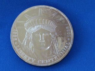 1986 Statue Of Liberty Silver Round Medallion B0825 photo