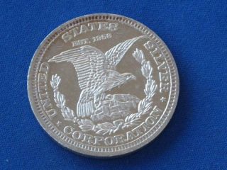 Ussc United States Silver Corporation Silver Art Round B0649 photo