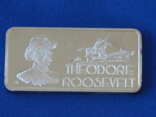 Theodore Roosevelt Hamilton.  999 Silver Art Bar B0513 photo
