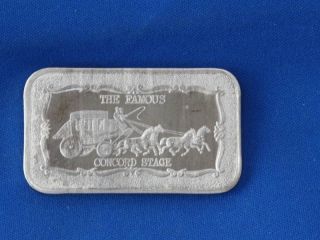 The Famous Concord Stage Silver Art Bar Ingot B1434 photo