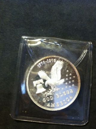 1/2 Troy Ounce God Bless America Silver Coin Uncirculated photo