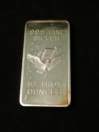 10 Troy Ounces.  999 Fine Silver Bar You Grade It photo