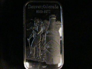 75th Annivesary 1902 - 1977 Coca - Cola 999 Silver Art Bar photo