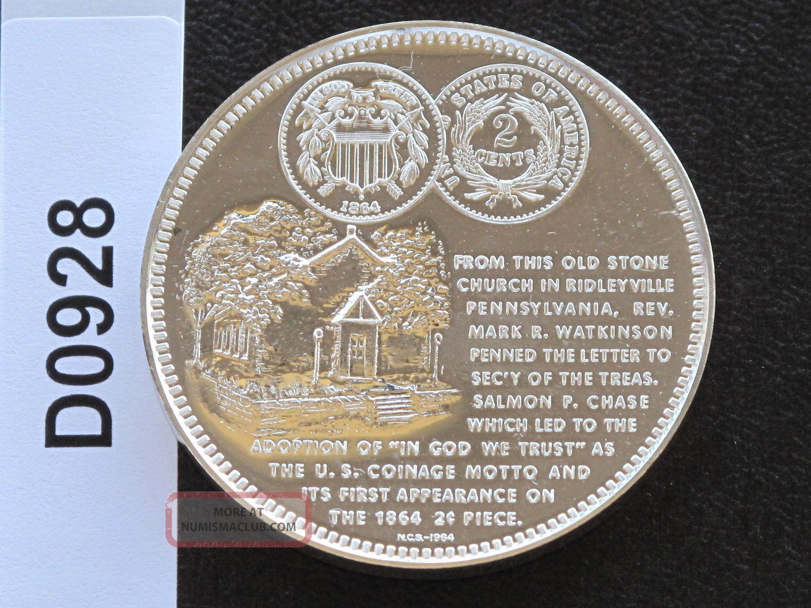 In God We Trust Sterling Silver Proof Coin Medal Franklin D0928