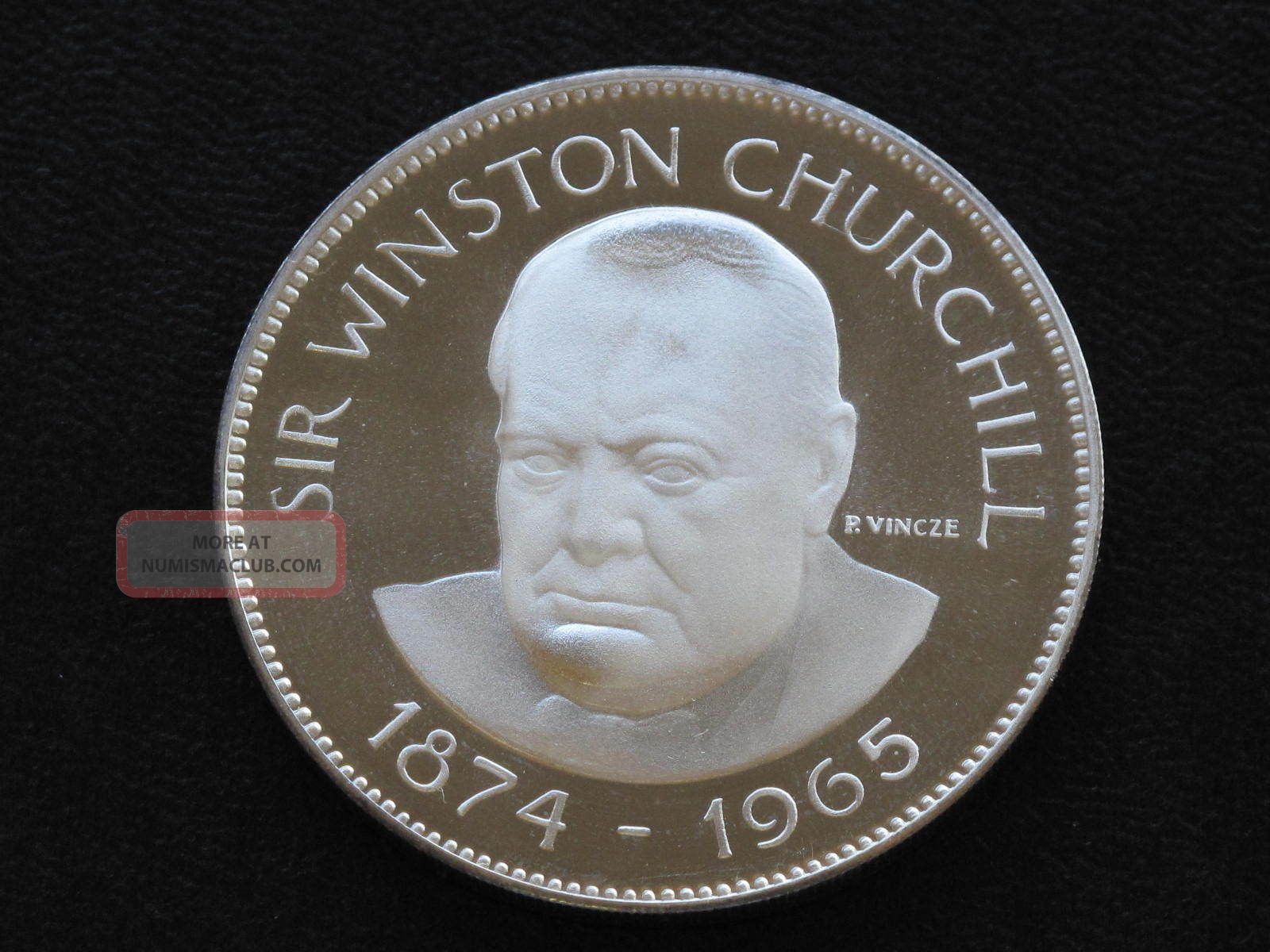 Churchill Memorial Sterling Silver Proof Coin Medal Franklin D0934
