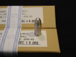Silver 9mm Bullet Nwtm Bullion - 5/8 (. 625) Ounce Of.  999 Silver photo