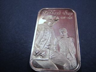 1776 - 1976 Father ' S Day 1 Ounce.  999 Fine Silver Art Bar Madison Rare Lqqk photo