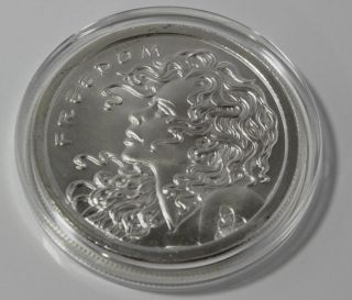Freedom Girl Sbss - Silver Bullet Shield 1 Oz.  999 Fine Coin photo