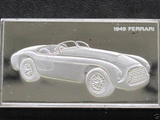 1949 Ferrari Tipo 166 Automobile Silver Art Bar 2 Troy Oz Franklin A0122l photo