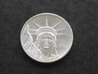 1985 Liberty Trade Silver Art Round 1 Troy Ounce C0362 photo