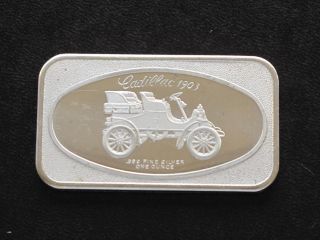 1903 Cadillac Silver Art Bar 1 Troy Oz.  C8038 photo