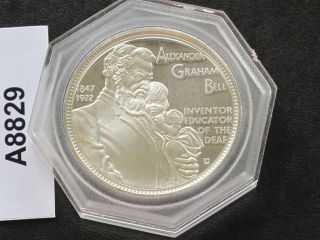 Alexander Graham Bell Silver Proof Coin Medal A8829 photo