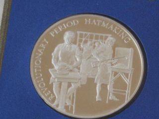 Colonial American Hatmaking Sterling Silver Fdc B022 photo