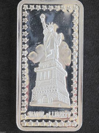 Statue Of Liberty Silver Art Bar Hamilton 6043 Wonders Of America D3979 photo