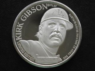 1988 Kirk Gibson National League Mvp.  999 Silver Medal A0969 photo
