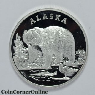 Alaska Salman Abd Bear Land Of The Midnight Sun.  999 Silver (ccx2264) photo