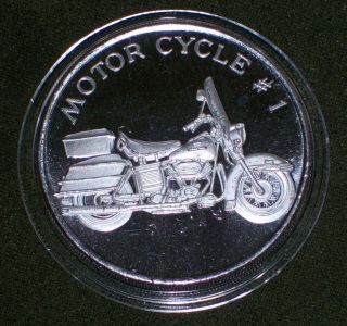 Motorcycle.  999 Silver Proof - Like 1 Oz Round photo