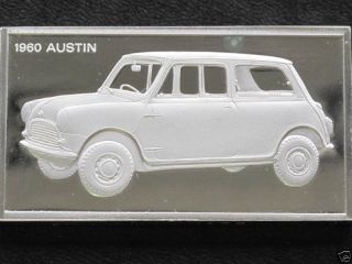 1960 Austin Seven Automobile Silver Art Bar 2 Troy Oz Franklin A0062 photo