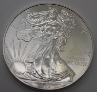 Silver Coin 1 Troy Ounce American Eagle - Walking Liberty.  999 Fine Silver 2013 photo