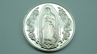 Jesus / Blessed Mary 1oz.  999 Fine Silver Ag154 photo