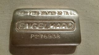 Engelhard 10 Oz Silver Bar Poured Loaf P276938 photo