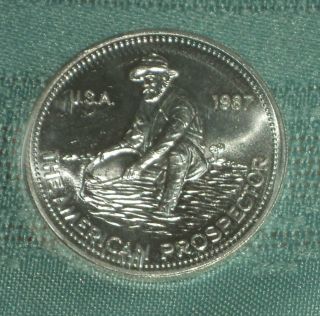 One Troy Ounce.  999 Fine Silver 1987 