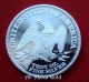 Solid Silver Round 1 Troy Oz Seated Liberty American Eagle.  999 Pure Mirror Bu Silver photo 1