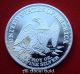 Solid Silver Round 1 Troy Oz Seated Liberty American Eagle.  999 Pure Mirror Bu Silver photo 3