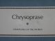 Australia Chrysoprase Gemstone Silver Art Bar A5727 Silver photo 1