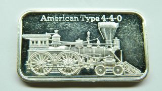 American Type 4 - 4 - 0 Locomotive Train 1oz.  999 Fine Silver Ag136 photo