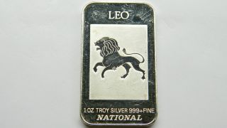 The Lion Leo 1oz.  999 Fine Silver National Ag135 photo