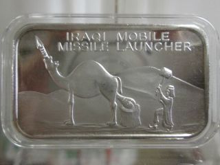 1 Oz.  999 Fine Silver Iraqi Mobile Missile Launcher photo
