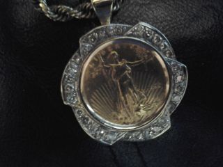 American Eagle 50 Dollar Gold Coin 1995 With Gold Chain photo