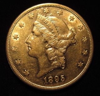 1895 S Double Eagle 20 Dollars Gold Coin photo