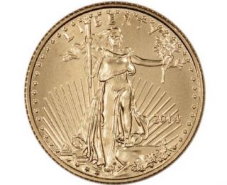 2014 1/10 Oz Gold American Eagle Coin - Uncirculated photo