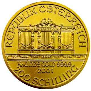1/10 Oz Gold Austrian Philharmonic Coin - Random Year photo