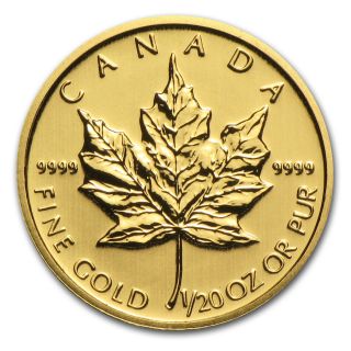 1/20 Ounce 2014 Canadian Gold Malpe Leaf photo