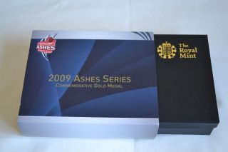Wow Rare Limited Edition 22 Carat Ct Gold Medal Coin 2009 Ashes Signed Boxed photo