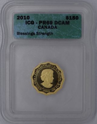 2010 Canada Blessings Of Strength Gold Coin $150 - Icg Pr 69 Dcam - photo