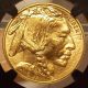 2014 Buffalo $50 Us Gold Error Struck Thru Ngc Ms69 Early Release Black Lbl Gold photo 2
