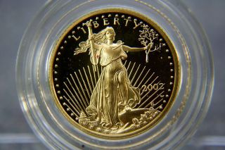 2002 Us American Eagle 1/10th Ounce Proof Gold Bullion Coin - $5 Gold Eagle photo