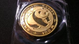 1983 Chinese Gold Panda Sealed/mint 1 Oz.  999 Fine Gold photo