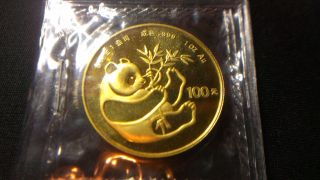 1984 Chinese Gold Panda Sealed/mint 1 Oz.  999 Fine Gold photo