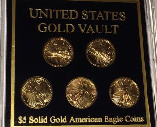 2006 Five 1/10 Oz Gold American Eagle 20th Anniversary - Brilliant Uncirculated photo