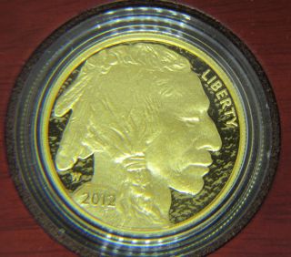 2012 - W 1ozt Proof Gold Buffalo And - $50 Denomination photo