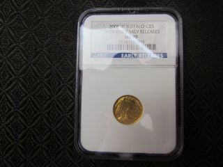 2008 W Buffalo Gold $5.  9999 Fine Early Release Ms 70 photo