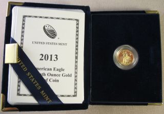 2013 American Eagle 1/10 Ounce Proof Bullion Coin photo