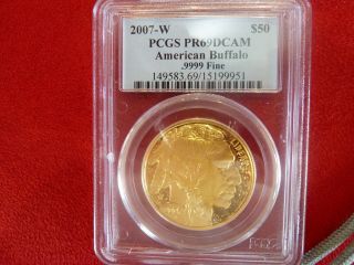 Gold Buffalo 2007w.  9999 One Troy Ounce Pr69 Dcam Pcgs Graded photo