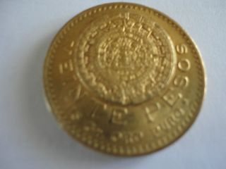 Gold Mexican 15 Gr Ordo Puro Coin photo